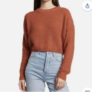 Elodie Rust Crew Neck Sweater